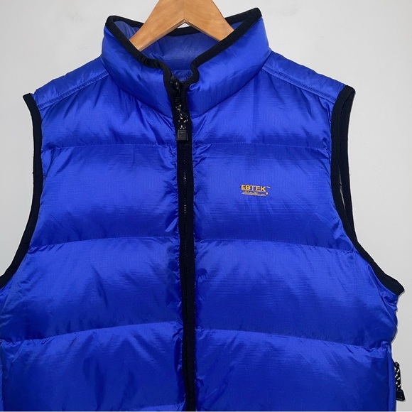 Eddie Bauer Vest Men's Size Medium Blue Black‎ EBTEK Vintage Puffy Down Filled - Picture 3 of 11